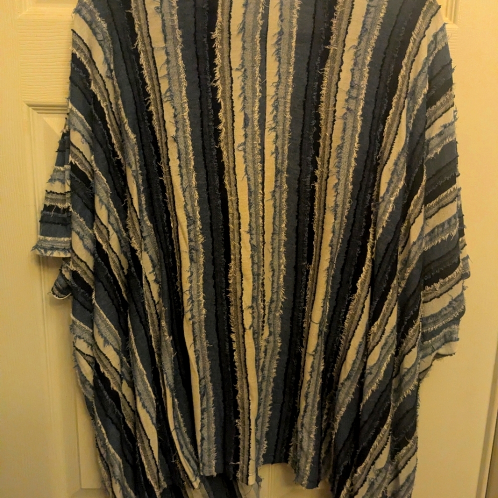 Striped Fringe Topper